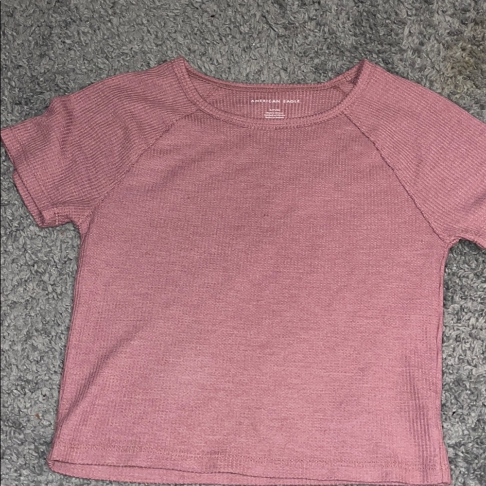 size small, pink shirt from american eagle